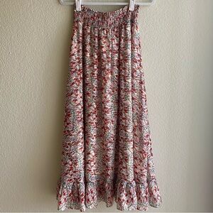 KENDALL & KYLIE Floral Maxi Ruffle Skirt - Size L
